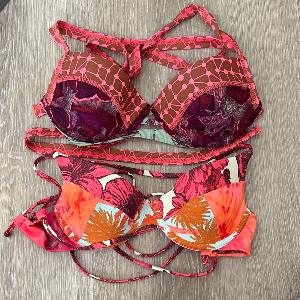 MAAJI Set of 2 Underwire Bikini Top Pink Floral